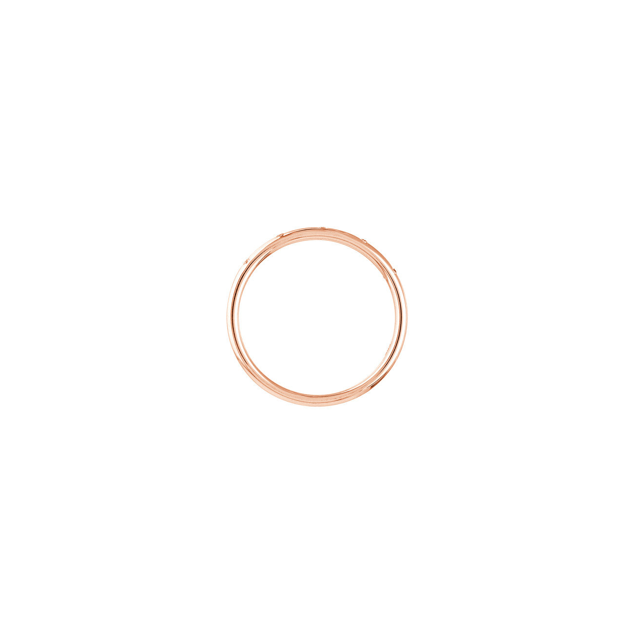 14K gold thin diamond band, shimmering diamonds in a polished setting