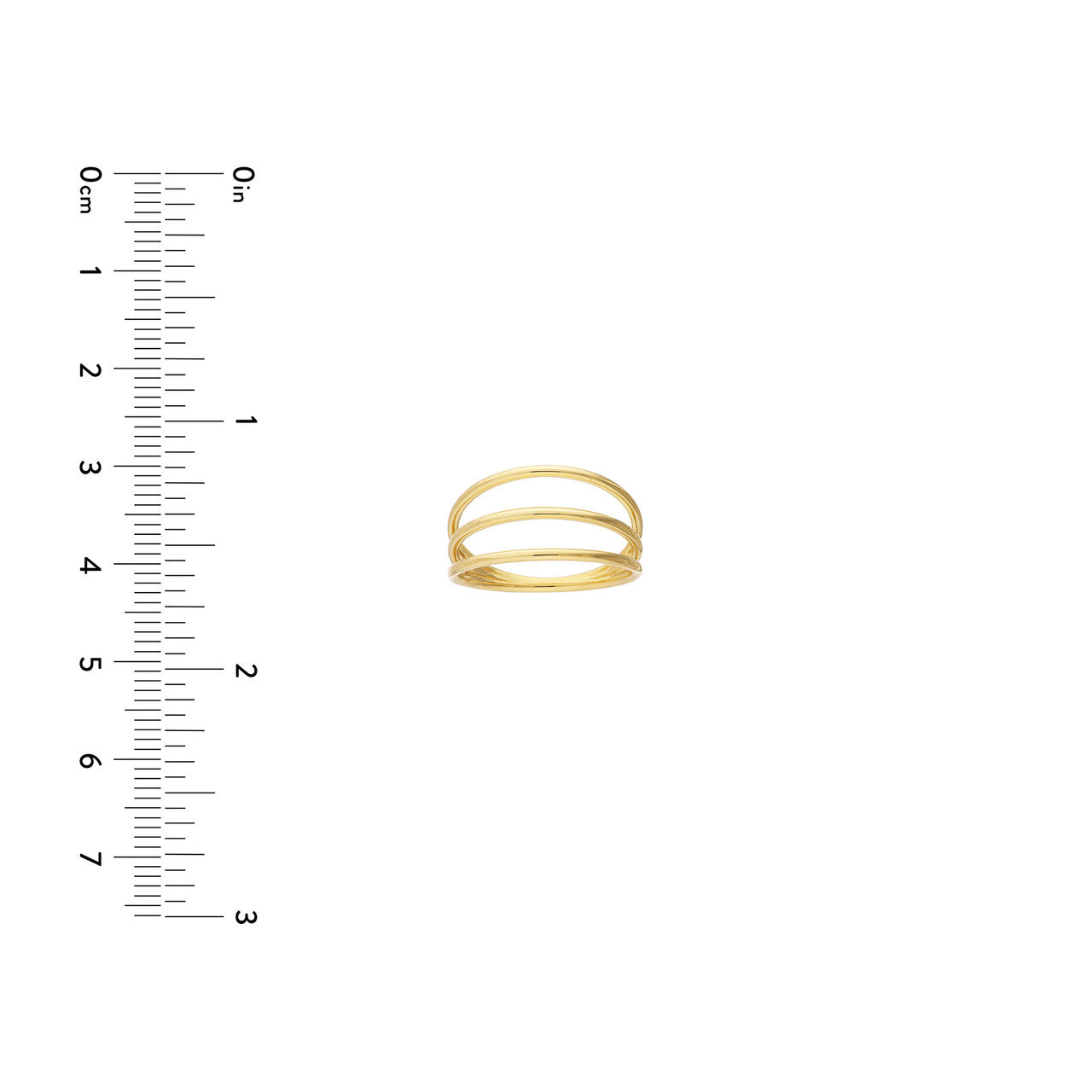 Triple Domed Ring - Yellow, 8