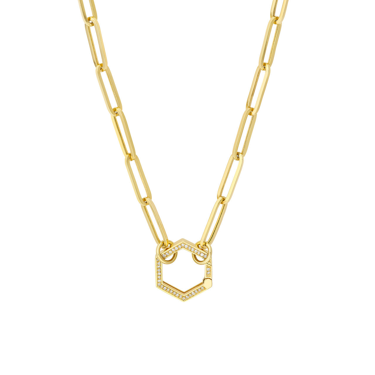 1/5ct Diamond Hexagon Push Lock 3