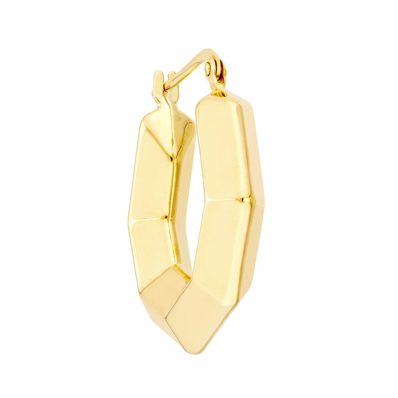 Hexagon Hoop Earring
