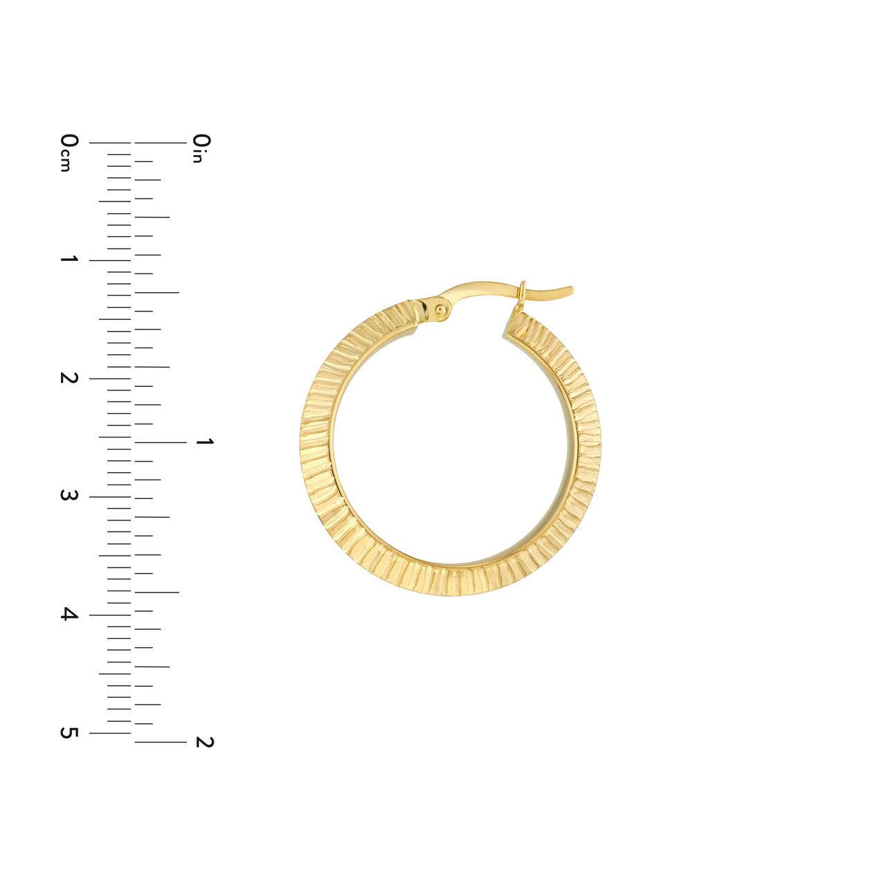 Simple 20x4mm D/C knife edge round hoops by My Store, showcasing a sleek and elegant design.