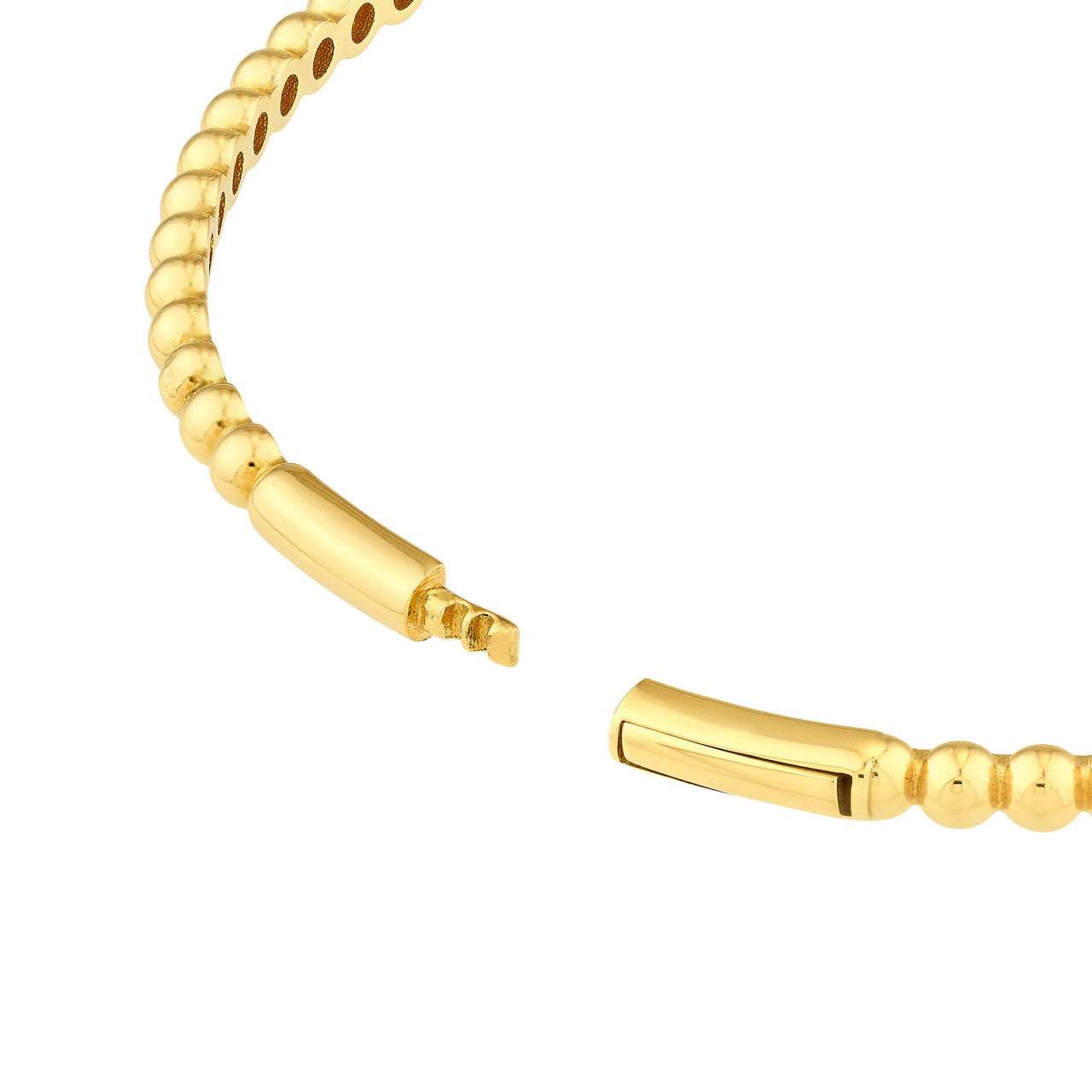 14K gold beaded bangle, additional view