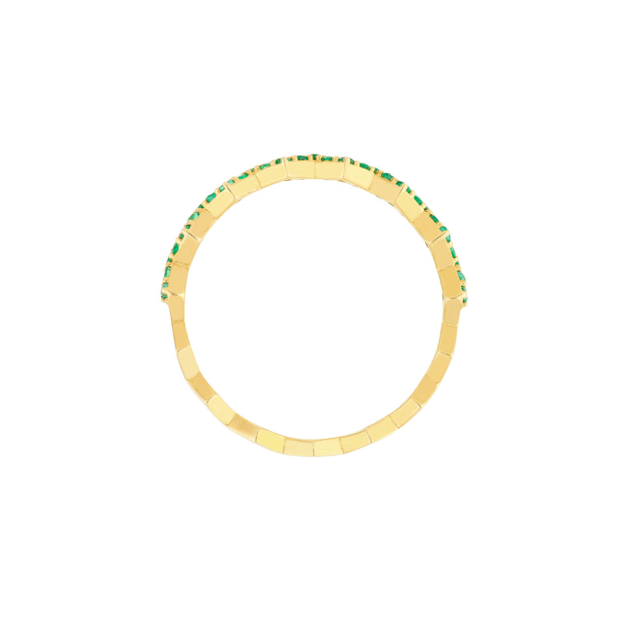 Emerald Stones Zig Zag Ring 4