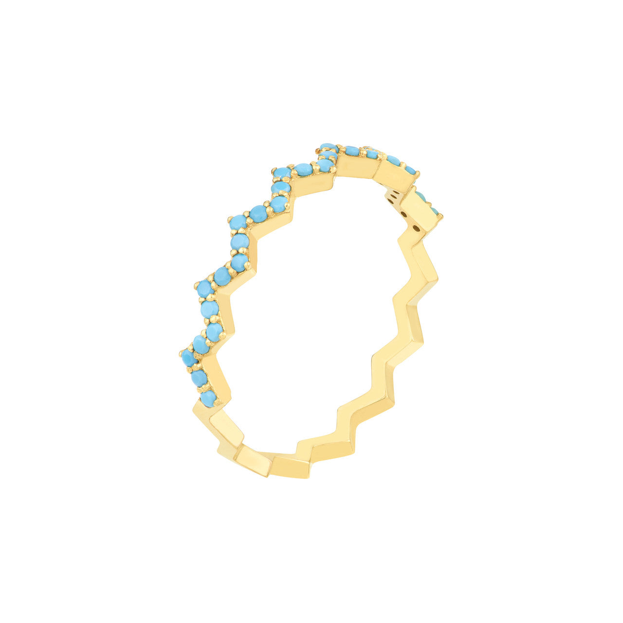 Zig Zag Turquoise Ring