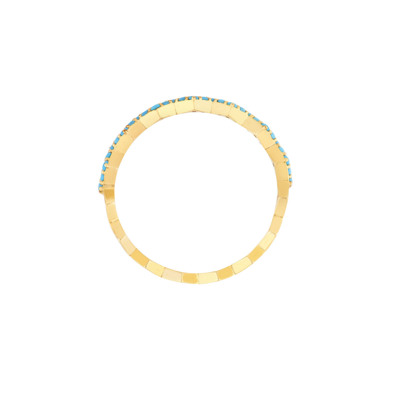 Zig Zag Turquoise Ring