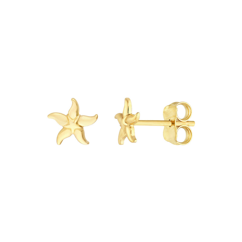 Simple starfish stud earrings by My Store, featuring a delicate design and a polished finish.