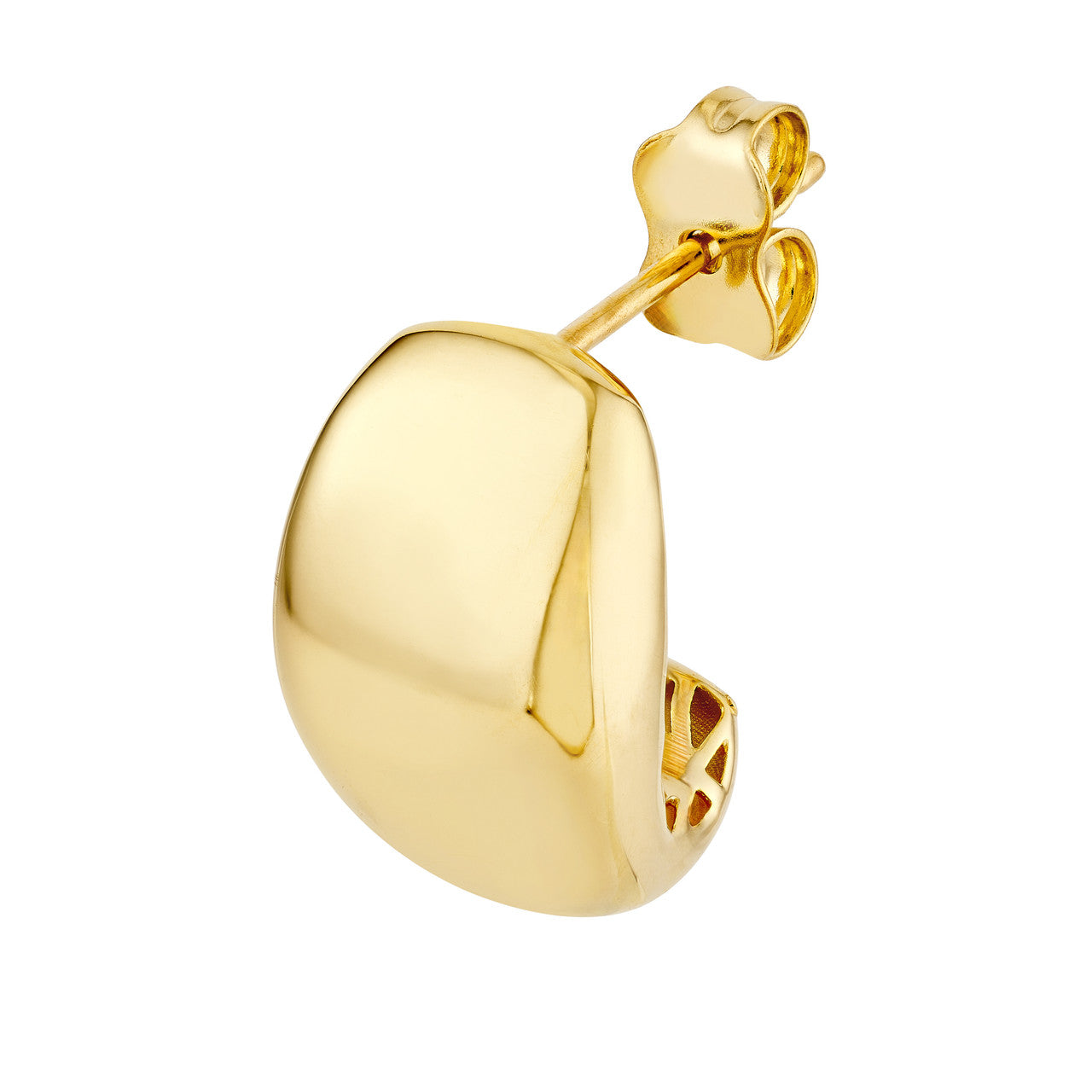 Wide Dome Hoop Earrings - VIA Jewelers