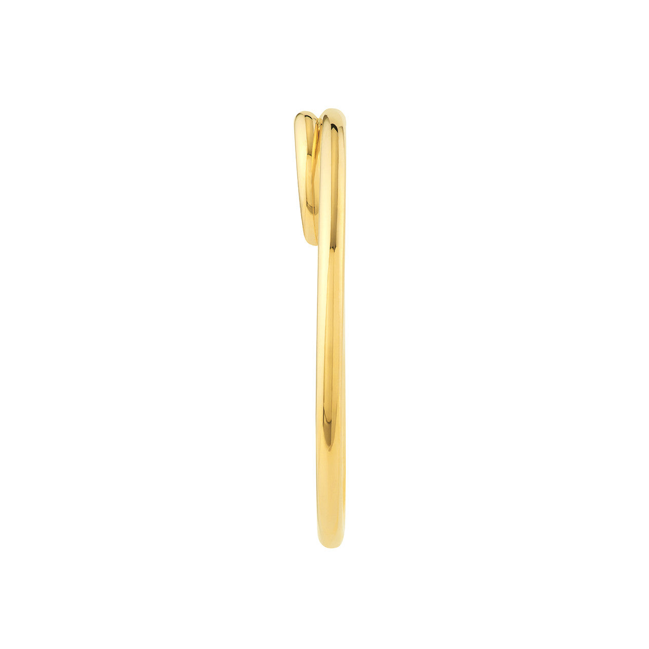 Simple 50mm double hoop earrings in gold by My Store, showcasing a sleek and elegant design.