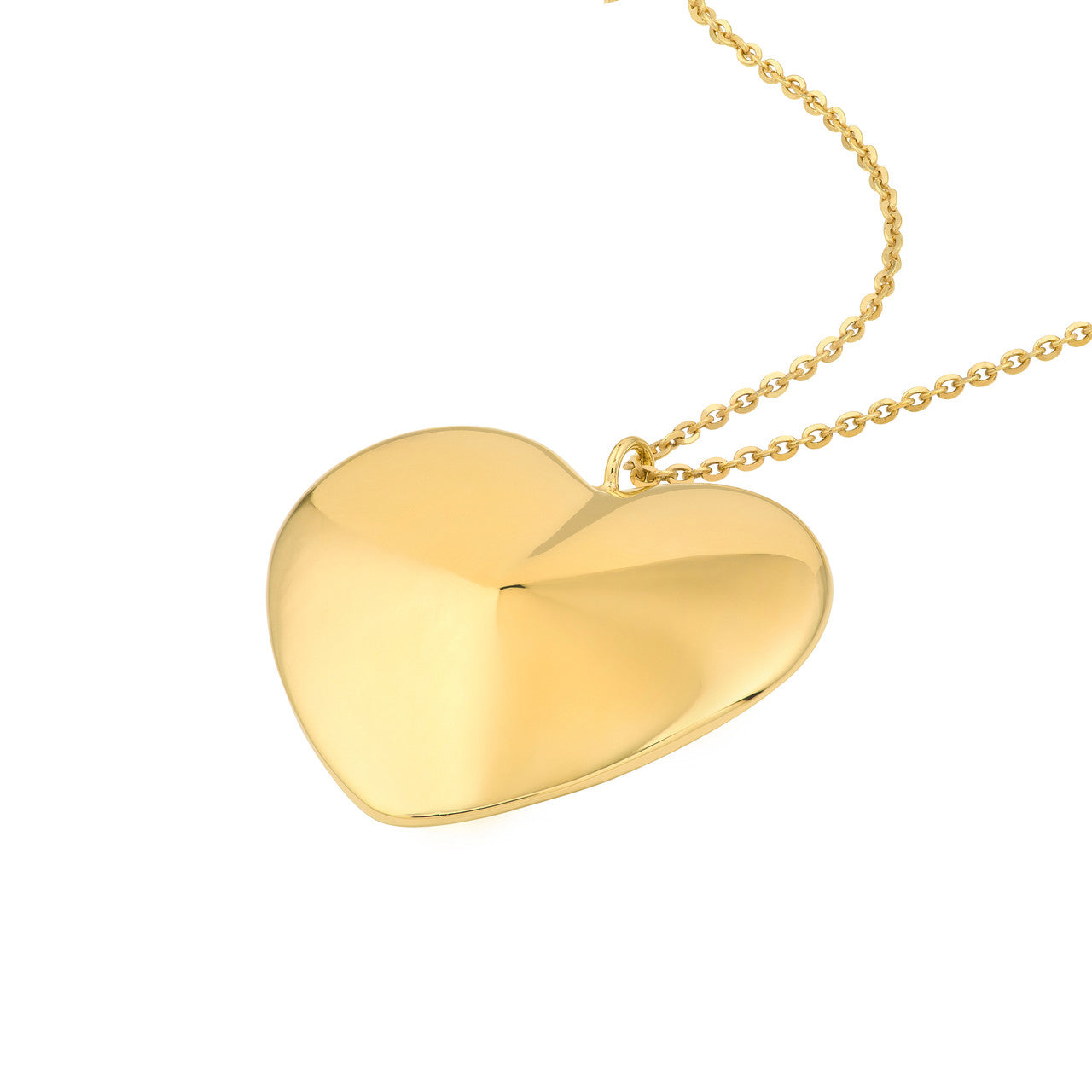 Simple Midas Chain Amara Heart Pendant featuring a delicate heart design in polished metal finish.