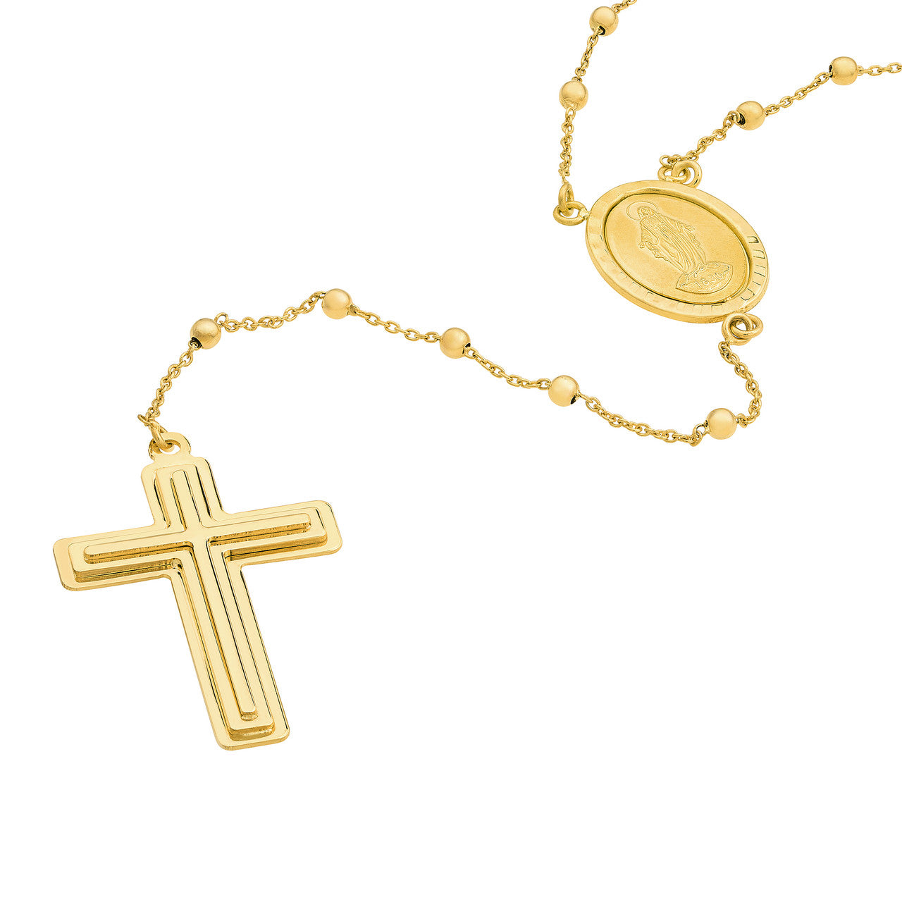 Traditional Rosary Necklace with Cross - VIA Jewelers
