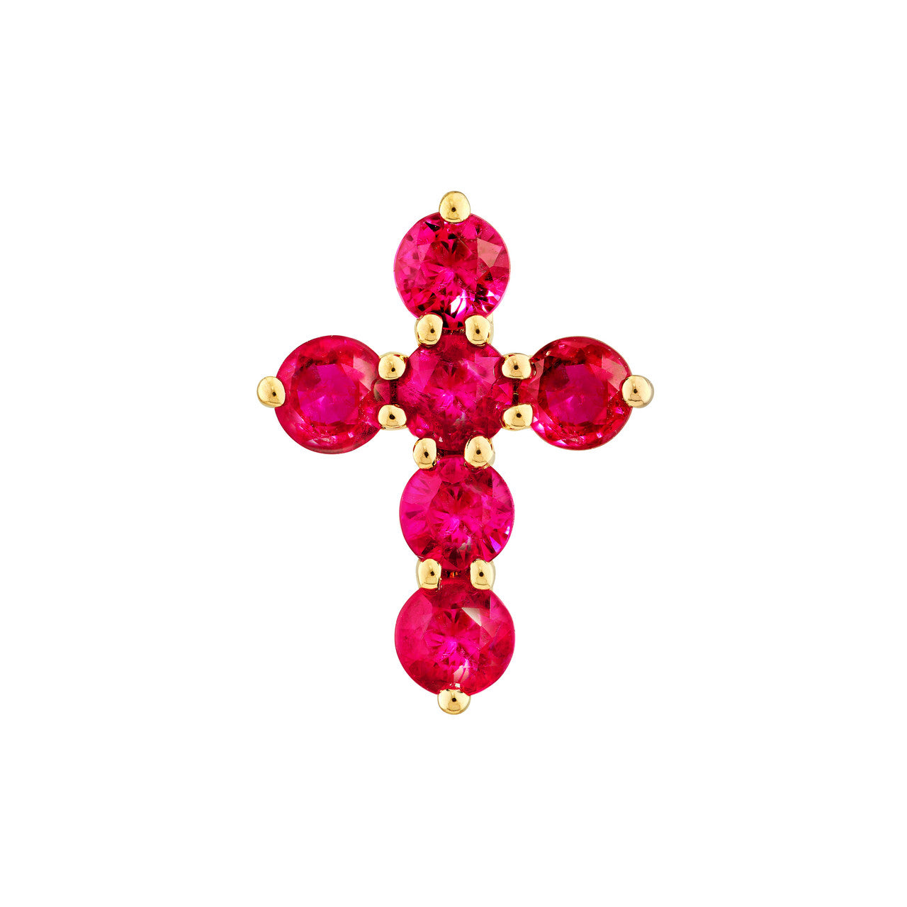 Ruby Stone Cross Pendant - VIA Jewelers