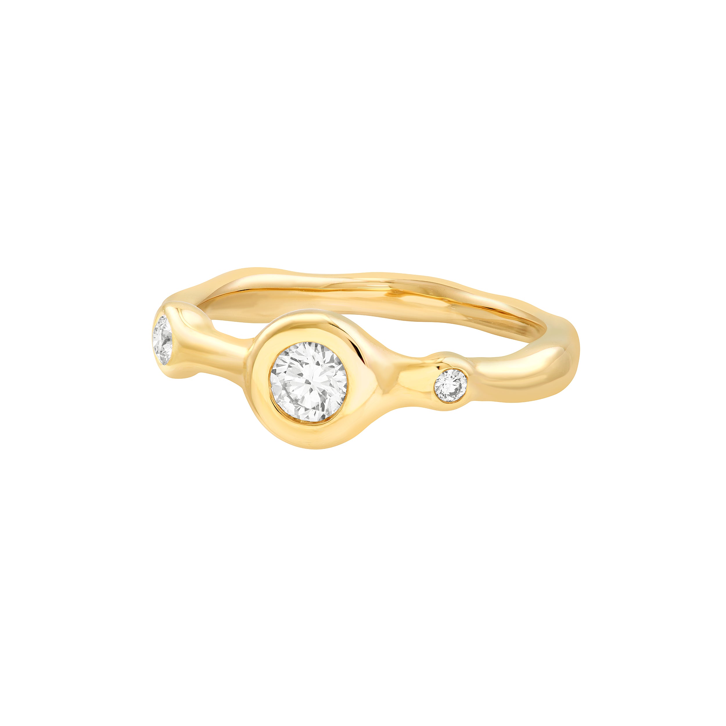 Diamond Trio Organic Ring