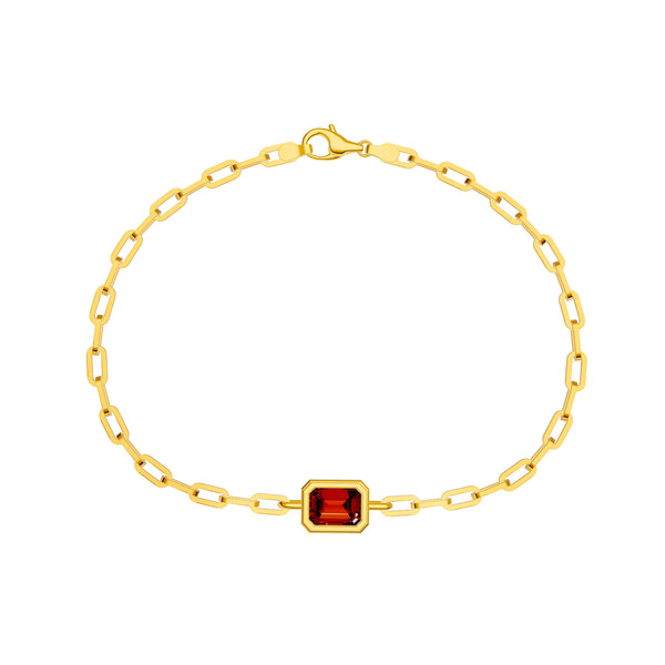 Emerald Red Garnet Pendant Forzentina Bracelet