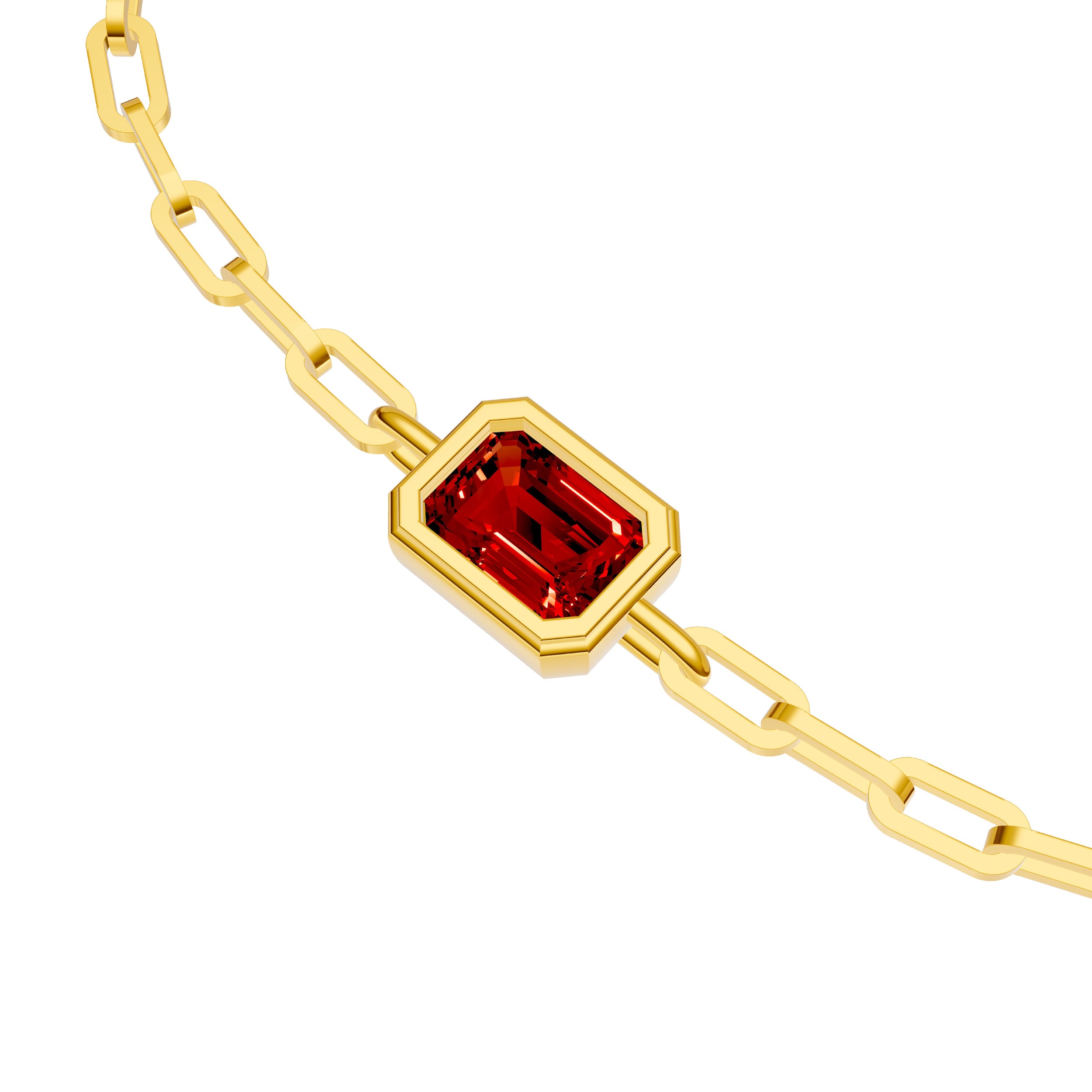 Emerald Red Garnet Pendant Forzentina Bracelet